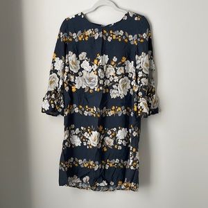 Womens Floral Fall Long Sleeve Dress Size Small